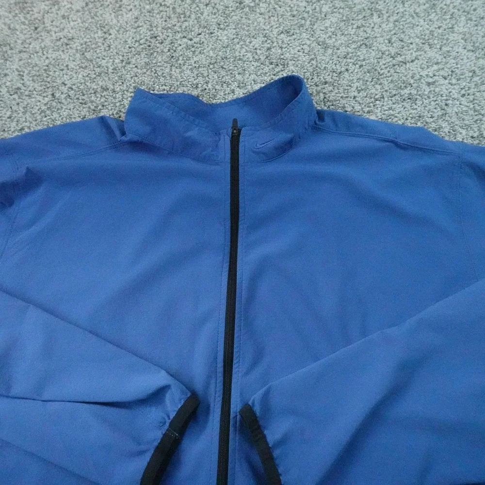 Nike Pullover Mens‎ XL Blue Dri FIT 1/2 Zip Windbreaker Jacket Golf Athletic Y2K